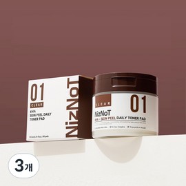 Niznot Toner Pad Exfoliation Pore Blackhead Trouble Soothing Cica 60 Sheets 01 Pads, 3, 60 Sheets / 니즈낫 토너패드 각질 제거 모공 블랙헤드 트러블 진정 시카 60매 01 패드, 3개, 60매입