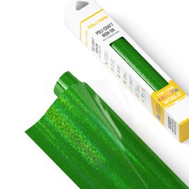 Poli-flex® STARFLEX Transfer Film for Textiles - Holographic Effect Film for Iron-on, Plotter Film for DIY Shirts, Green, 30.5 cm x 61 cm