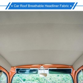 VekAuto Breathable Mesh Headliner Fabric 70" l x 48" W Interior Trim DIY Roof Repair Replacement for Car RV SUV Automotive Breathable Mesh Fabric Light Gray