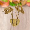 Customized NAME Puzzle Heart Pendant Necklace Interlocking Pair - A