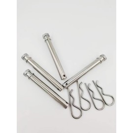 BBMTA Replacement Stainless Steel Receiver Hitch Pin and Clips TS35010、TS10037C、TS10048B、TS10055B、TS10033B、TS35005、TS35100B fits B&W 2" & 2.5" Receiver Trailer Hitches Tow Pins（4pack）