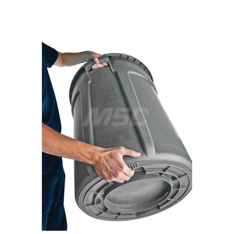 Rubbermaid fg263200dgrn 32 Gal Round Green Trash Can Polyethylene