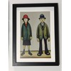 Greetingles Lowry-Style 12"/31cm Square Framed Print. Beautiful Black Ash Frame