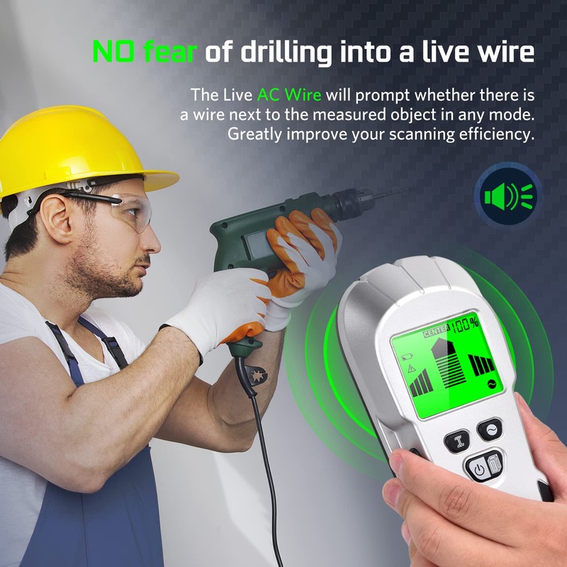 Stud Finder - 6 in 1 Electronic Wood Detector with