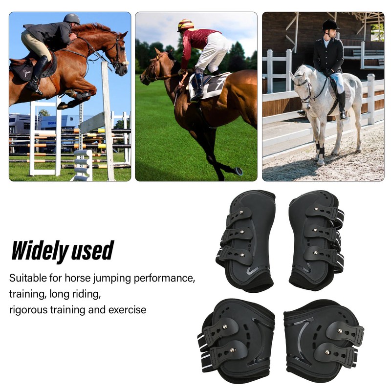 Horse Front Hind Leg Boots Shock Absorption Breathable Open Front