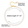 Imitation Pearl Beaded Anklets Elegant White Shell Pearl Beads Ankle