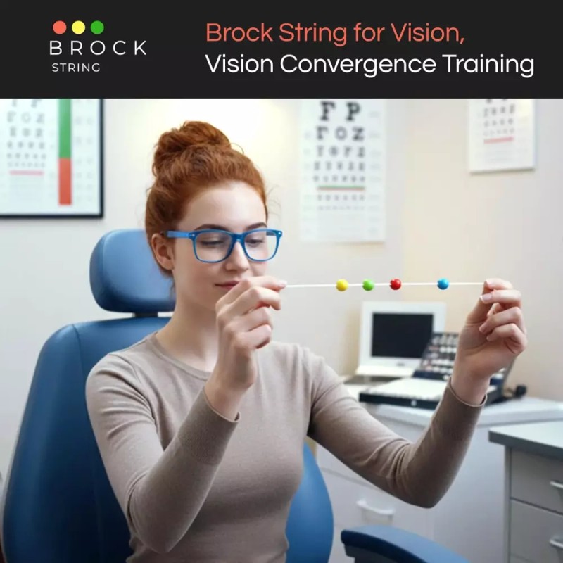 Brock 브록 스트링 시력 융합 부족 훈련 도구로 눈 근육
