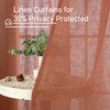 LAMIT Terracotta Linen Boho Curtains 84 inch Length 2 Panels,