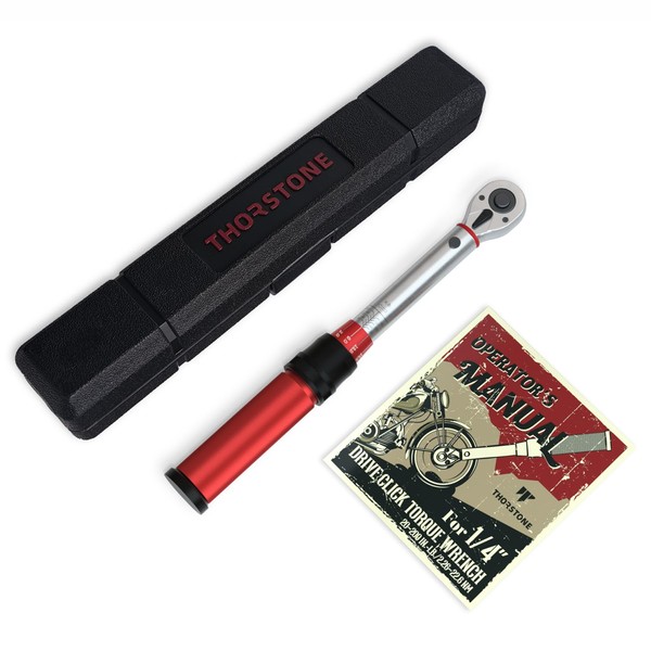 Thorstone 1/4 Torque Wrench, 20-200 in.-lb./ 2.26~22.6Nm Dual-Direction Adjustable Micrometer