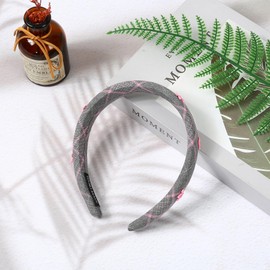 Bow Headband - Preppy Stuff, Clean Girl Aesthetic Bow Headband For Women, Bow Hair Band, Headbands For Girls With Bows, Grey Cute Hair Accessories, Ladies Hair Bands (pink, one size)