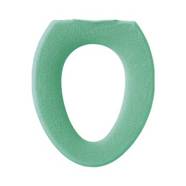 OKA Royal Collection Arts O-Shaped Toilet Seat Cover, Green (Washable, Nordic, Fashionable)