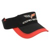 Corvette C6 Black Deluxe Chino Cotton Visor with Red Piping