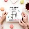 Papa Prints Your Chariot Awaits Happy Birthday Card Funny Dad