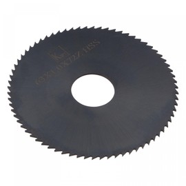 sourcing map Circular Saw Blade, 63mm (2-1/2") Dia 1mm Thick 72 Tooth, 6542 High Speed Steel (HSS) Nitriding Milling Cutter with 16mm Arbor for Metal Wood Cutting