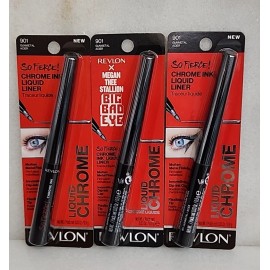 Revlon 3 -Revlon So Fierce! Chrome Ink Liquid Liner, #901 Gunmetal