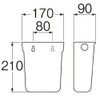 SANEI H790-88 Water Receptor Without Drain Mechanism
