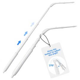 2 Replacement Handles Compatible with Swiffer Duster Refill, Long Extended Handle with Multi Surface 270 Degree Rotation, Removal Duty Duster Handles with Telescopic Extended Pole for Home Cleaning