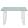 Modway Fortuna Aluminum Outdoor Patio Side Table in White