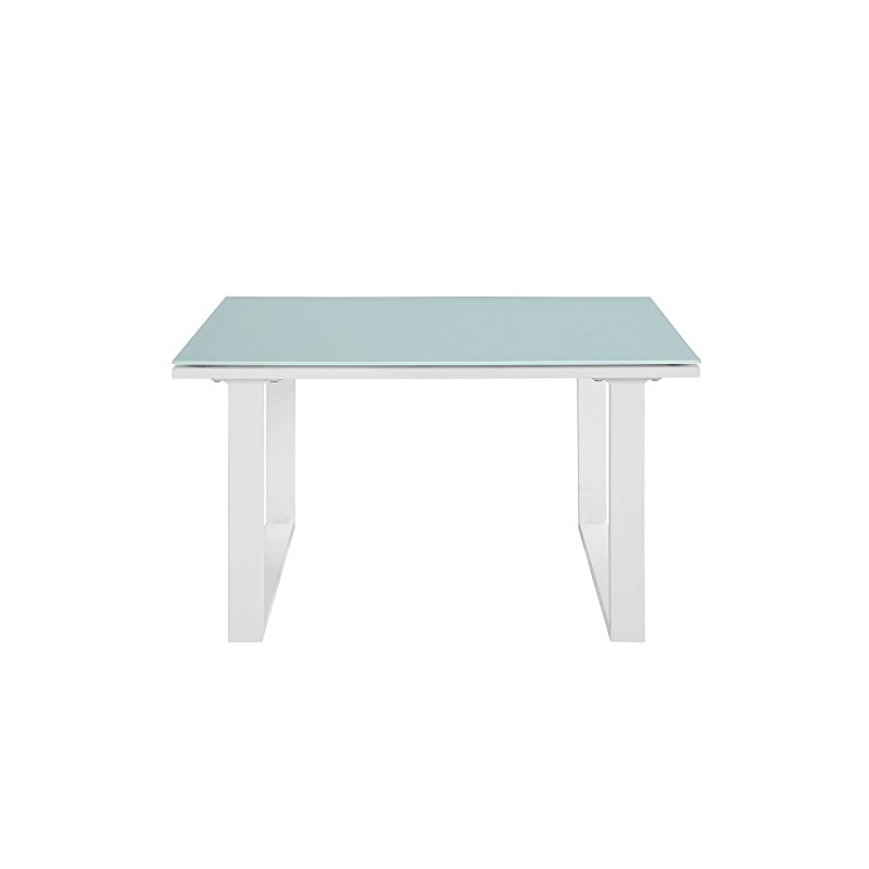 Modway Fortuna Aluminum Outdoor Patio Side Table in White