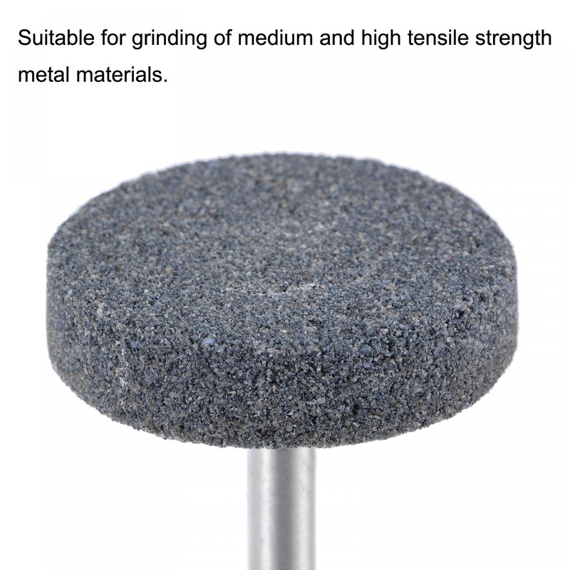 sourcing map Mounted Grinding Stone 1/4" Shank 1.5-inch Dia Corundum