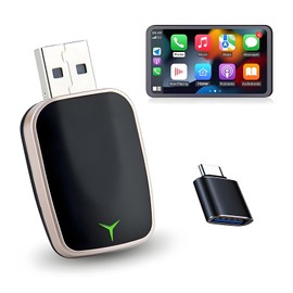Adaptador Inalámbrico para CarPlay y Android Auto, 5 GHz, Plug and Play, con Adaptador USB-A a USB-C, para Vehículos con CarPlay/Android Auto Cableado de Fábrica