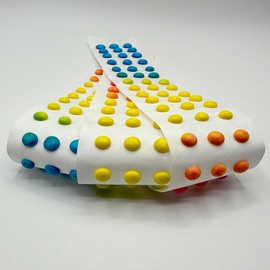 Candy Buttons Strips, Rainbow Buttons on Paper, Approximately 25 Strips of Fruit Flavor Vintage Dots Candies, Pastel Rainbow Candy Buttons on Paper Strips in Bulk