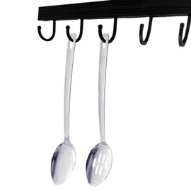 XIAOXGXF 14.5 INCHES Long Handle Stainless Steel Serving Spoon Slotted Spoons Cooking Spoon Kitchen Spoon(Set of 2)