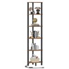 VIMBER VIMBER 6-Tier Corner Shelf with LED Light, Industrial Corner