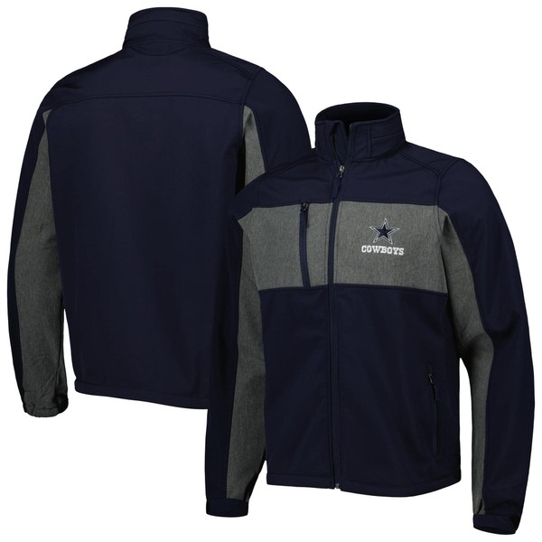 Dunbrooke Men's Navy Dallas Cowboys Zephyr Softshell Full-Zip Jacket