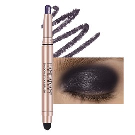 DekRion Eyeshadow Stick, Shimmer-Cream Eye Shadow Pencil, Eye Shadow Sticks Long-Lasting Waterproof, Glitter Eyeshadows Stick with Soft Brush for Eyeshadows Makeup(11Dark-grey)