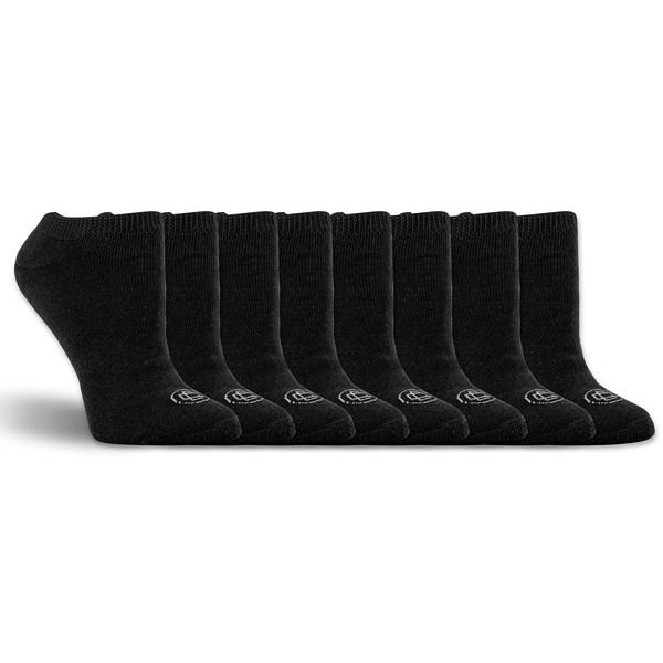 Doctor's Choice Diabetic Socks, No Show, Large, Sock Size 10-13, Black, 4 Pairs