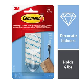 Command 6-packages of Large Hook, Decorate Damage-Free, Holds 4 lbs (17093CLRES)