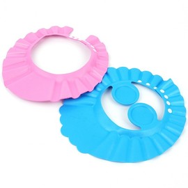 Snap Button Shampoo Cap with Ear Protection for Anti-Sting Eyes Bath Essential Standard Type 3ea