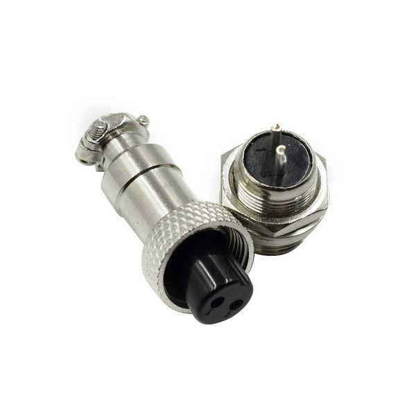 Hxchen 2 Pin Metal Male Female Panel Connector 12mm GX12-2P