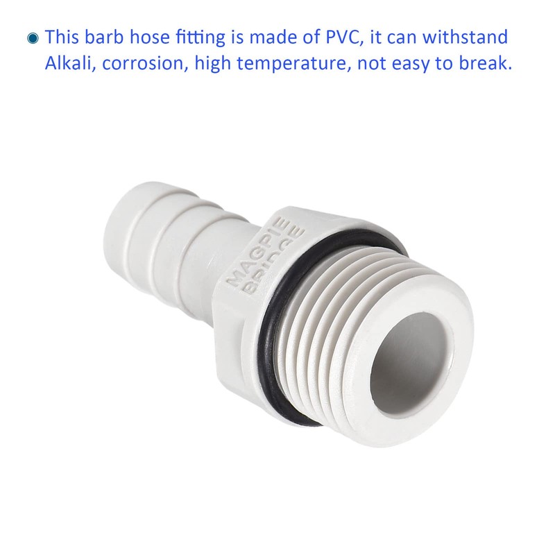 M METERXITY 6pcs Barb Hose Fitting PVC Pipe Connector for