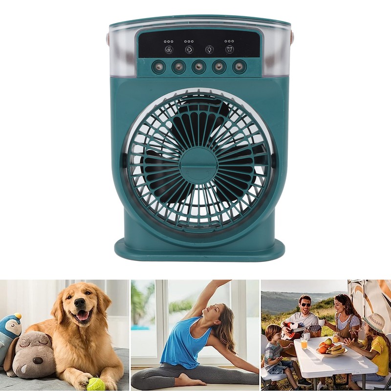 Portable Humidifier Fan with Timer Alarm Function Adjustable 600ml USB