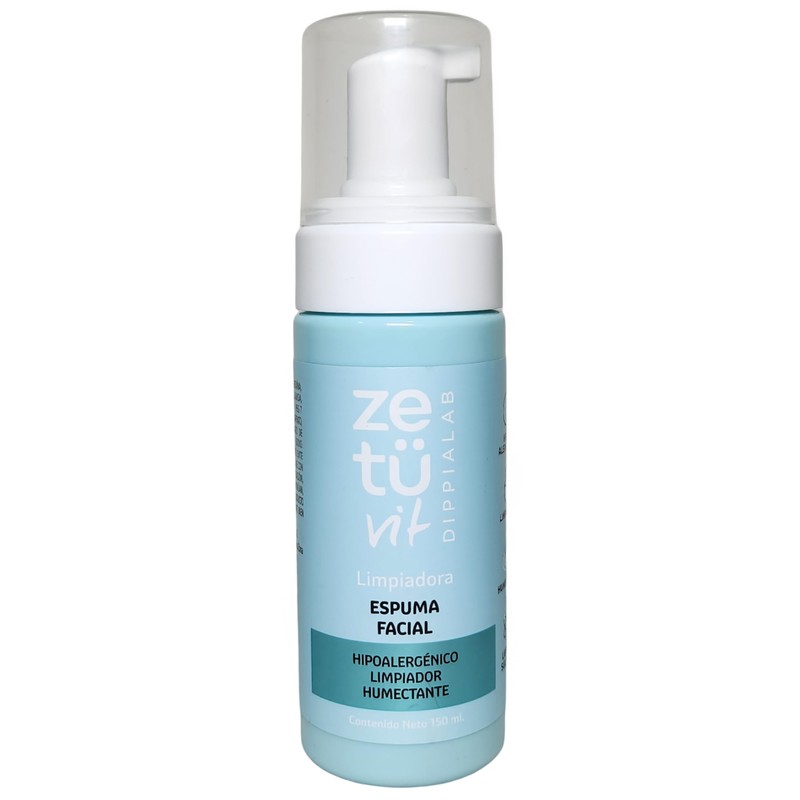 Zetuvit Espuma Facial Limpiadora Hipoalergénica, Humectante, 150 ml