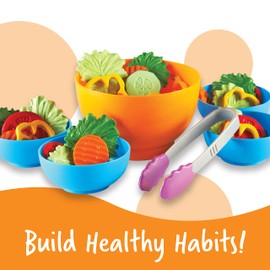 Learning Resources New Sprouts Garden Fresh Salad Set - 38 Pieces, Ages 18+ Months Pretend Play Food, Play Food for Toddlers, Toddler Kitchen Play Toys