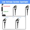 LAMPELIP Garden Spotlight LED Outdoor Waterproof White Pack of 4