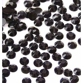 Black - 1000 2mm 3mm 4mm 5mm or 100 6mm Flatback Resin Rhinestones - 3mm 1000 pieces