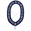 Masonic Blue Lodge Officer Collar Blue Backing Silver links with