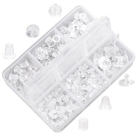 Respaldos de Arete de Silicona Transparente 550 Piezas