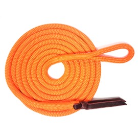 Knotty Girlz Double Braid Lead Rope with Eye Splice Loop, 12-14FT Lengths (Neon Orange, 12 ft.)