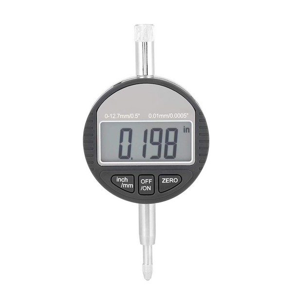 Digital Dial Indicator, High-Precision Digital Probe Indicator Dial 0-12.7mm/0.5" Clock