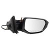 TRQ Passenger Side Mirror Assembly Power Heated Smooth Black Paint