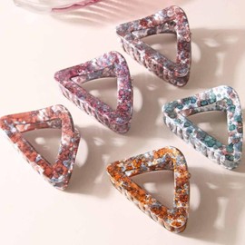 3 Pcs Hollow Triangle Hair Clips for Women No Damage for Thick/Thin Hair Accessories, No Damage, Strong Hold Claw Clips Cute for Women and Girls