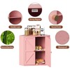 Trironsun Corner Bread Box for Kitchen Counter Double Layer Bamboo