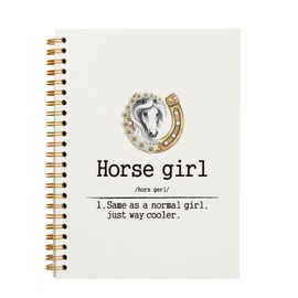 OXW Horse Notebook Journal, Horse Gifts for Girls Women, Gifts for Horse Lovers, College Ruled Hardcover Spiral Notebook 5.5 x 8.3