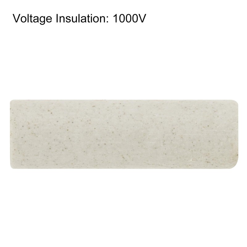 sourcing map 10pcs 5mm Dia Ceramic Tube Insulated Electronic Wire