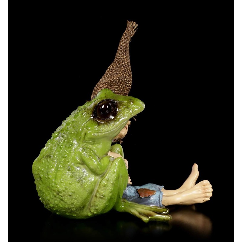 Figuren Shop GmbH Pixie Leprechaun Fantasy Figure - Frog Cuddling